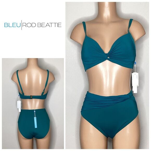 New. Bleu Rod Beattie green teal bikini. 34D/10 - Picture 1 of 9